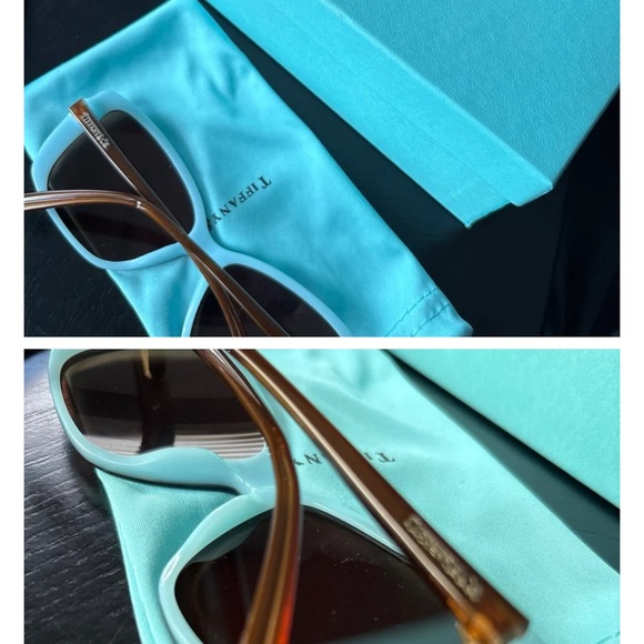 Tiffany & Co. Mint Classy blue Sunglasses with original dust bag . Display item.